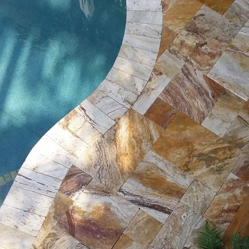 Travertine Paver Cleaning & Sealing